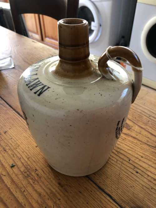 Antique Stoneware Whisky Jug Cruiskeen Lawn Mitchell's Old Irish Whisky Belfast